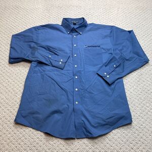 Chestnut Hill Performance Shirt Mens 2XL Blue Button Down Long Sleeve Huffmaster